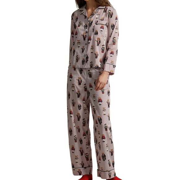 Polo Ralph Lauren Madison Pajama Set Bear Red - 4P0704 - Picture 2 of 3